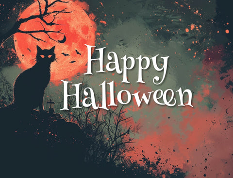 Cat And Moon Happy Halloween Yardsy Sign