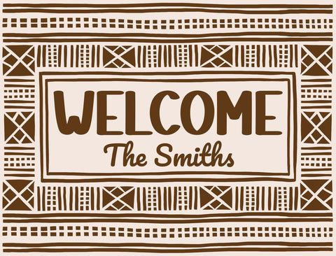 Mudcloth Welcome Custom Yardsy Sign