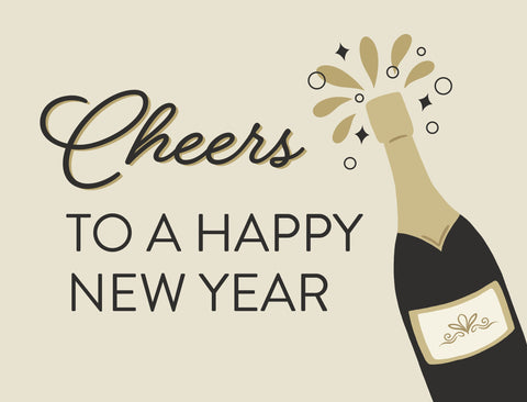 Cheers To A Happy New Year Yardsy Sign
