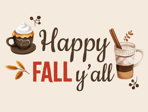 Cozy Happy Fall Y'all Yardsy Sign