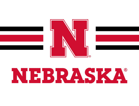 Nebraska N Stripes White Yardsy Sign