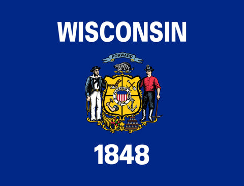 Wisconsin State Flag Yardsy Sign