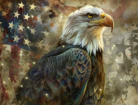 Patriotic Eagle Proud American Yardsy Sign