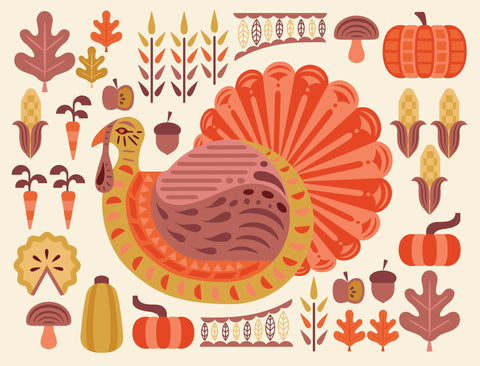 Folk Art Turkey Yardsy Sign
