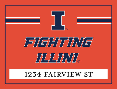 Illinois Fighting Illini Custom Yardsy Sign