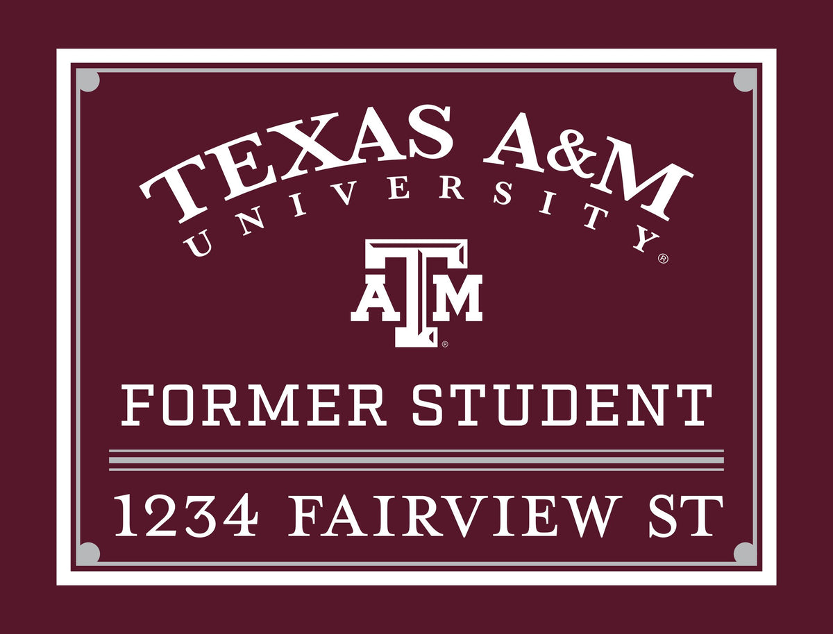 Former Student Texas A&M Custom Yardsy Sign
