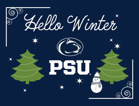 Penn State Hello Winter Yardsy Sign