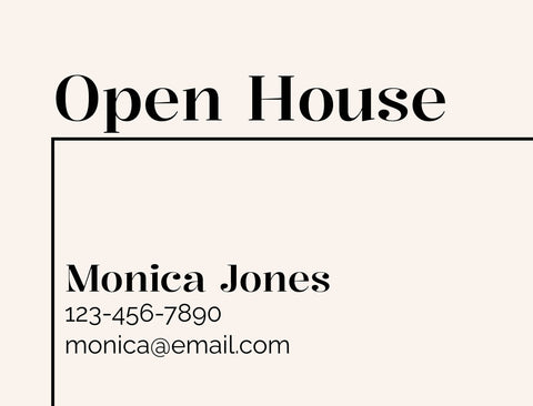 Modern Real Estate Open House Custom Yardsy Sign