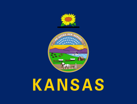 Kansas State Flag Yardsy Sign
