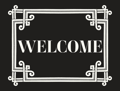 Ornate Border Welcome Yardsy Sign