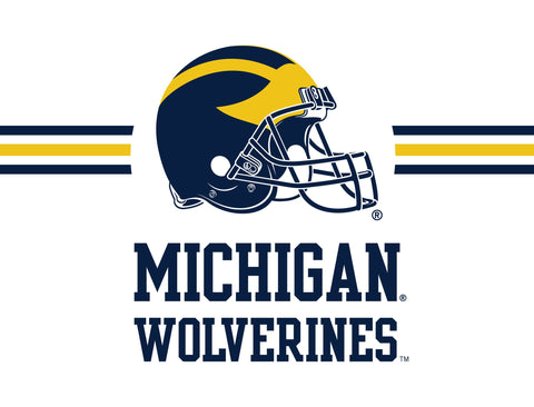Michigan Wolverines Helmet White Yardsy Sign