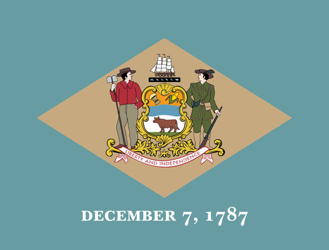 Delaware State Flag Yardsy Sign