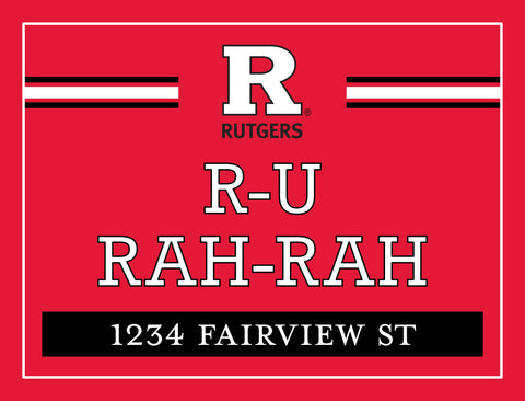 Rutgers R-U-Rah-Rah Custom Yardsy Sign