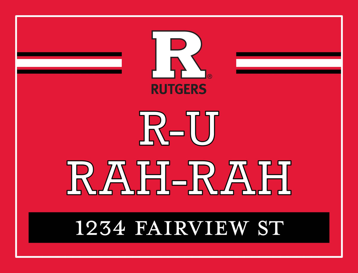Rutgers R-U-Rah-Rah Custom Yardsy Sign
