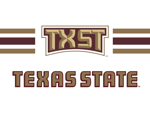 Texas State TXST Stripes White Yardsy Sign