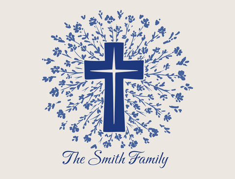 Floral Cross Custom Yardsy Sign