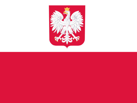 Flag Poland With Coat of Arms Yardsy Sign