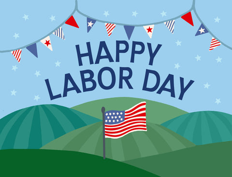 Happy Labor Day Scene Yardsy Sign