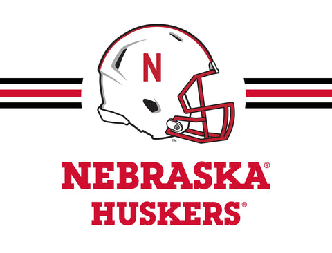 Nebraska Huskers Helmet White Yardsy Sign