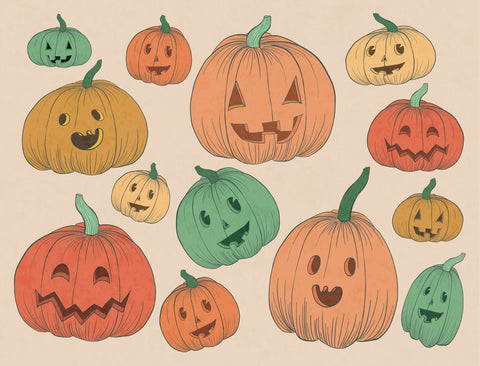 Colorfull Jack O Lanterns Halloween Yardsy Sign
