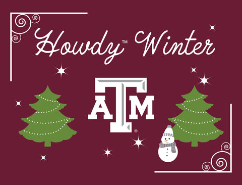 Texas A&M Howdy Winter Yardsy Sign
