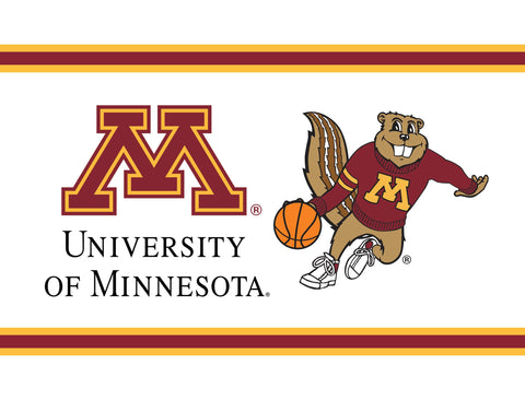 Minnesota M Goldy Basketball White Yardsy Sign