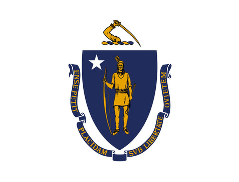 Massachusetts State Flag Yardsy Sign