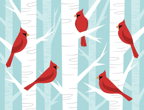 Winter Cardinals Yardsy Sign