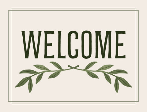 Eucalyptus Crest Welcome Yardsy Sign
