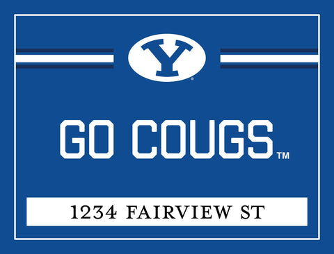 Brigham Young Go Cougs Custom Yardsy Sign