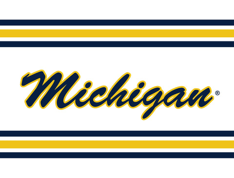 Michigan Script White Yardsy Sign