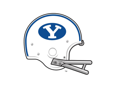 Brigham Young Helmet Mark White Yardsy Sign