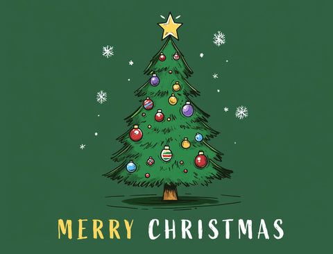 All Green Christmas Tree Yardsy Sign