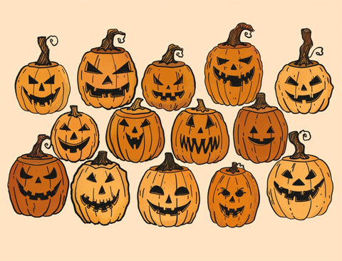 Jack O Lineup Pumpkin Halloween Yardsy Sign