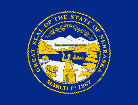 Nebraska State Flag Yardsy Sign