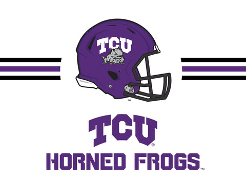 TCU Horned Frogs Helmet Stripes White Yardsy Sign