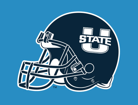 USU Helmet Light Blue Yardsy Sign