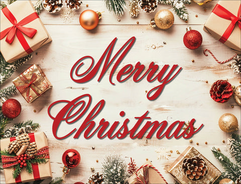 Off White Merry Christmas Yardsy Sign