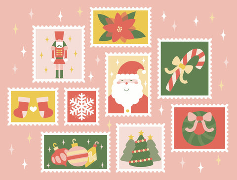 Christmas Postage Stamps Yardsy Sign