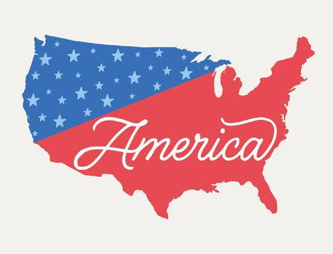 America Map Yardsy Sign