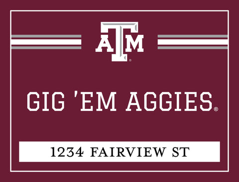 Texas A&M Gig Em Aggies Custom Yardsy Sign