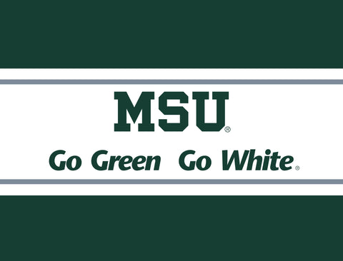 Michigan State MSU Go Green Go White Green Yardsy Sign