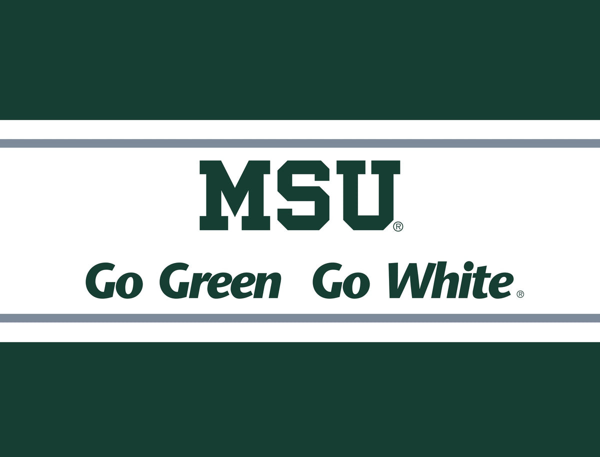 Michigan State MSU Go Green Go White Green Yardsy Sign