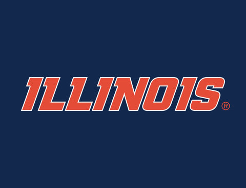 Illinois Wordmark Blue Yardsy Sign