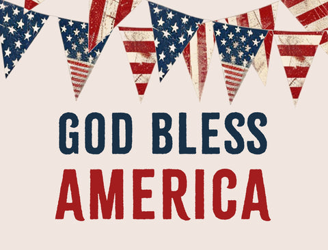 God Bless America Flag Pendant Yardsy Sign