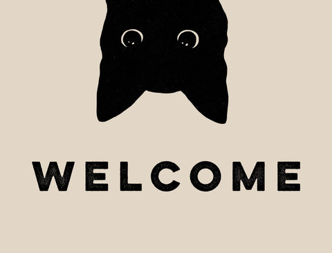 Welcome Cat Yardsy Sign