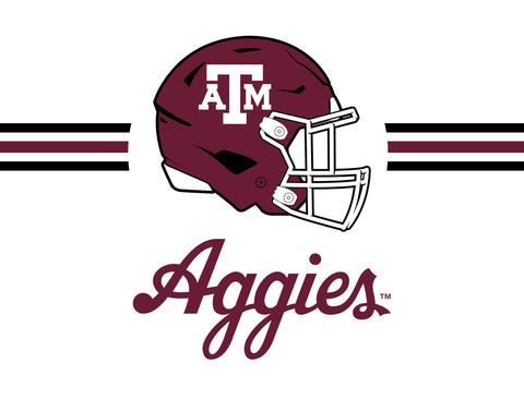 Texas A&M University Helmet White Yardsy Sign