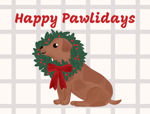 Happy Pawlidays Yardsy Sign