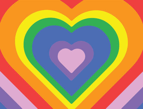 Rainbow Heart Beam Yardsy Sign