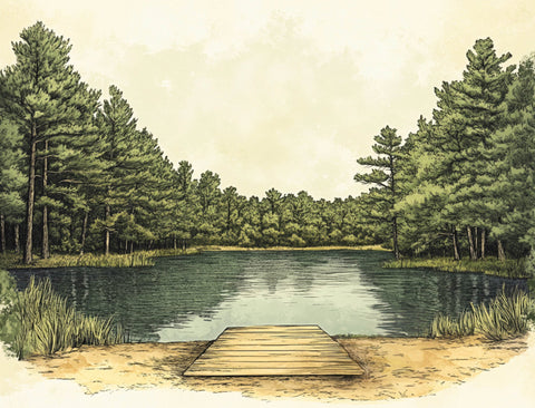Taking A Dip Lake Yardsy Sign